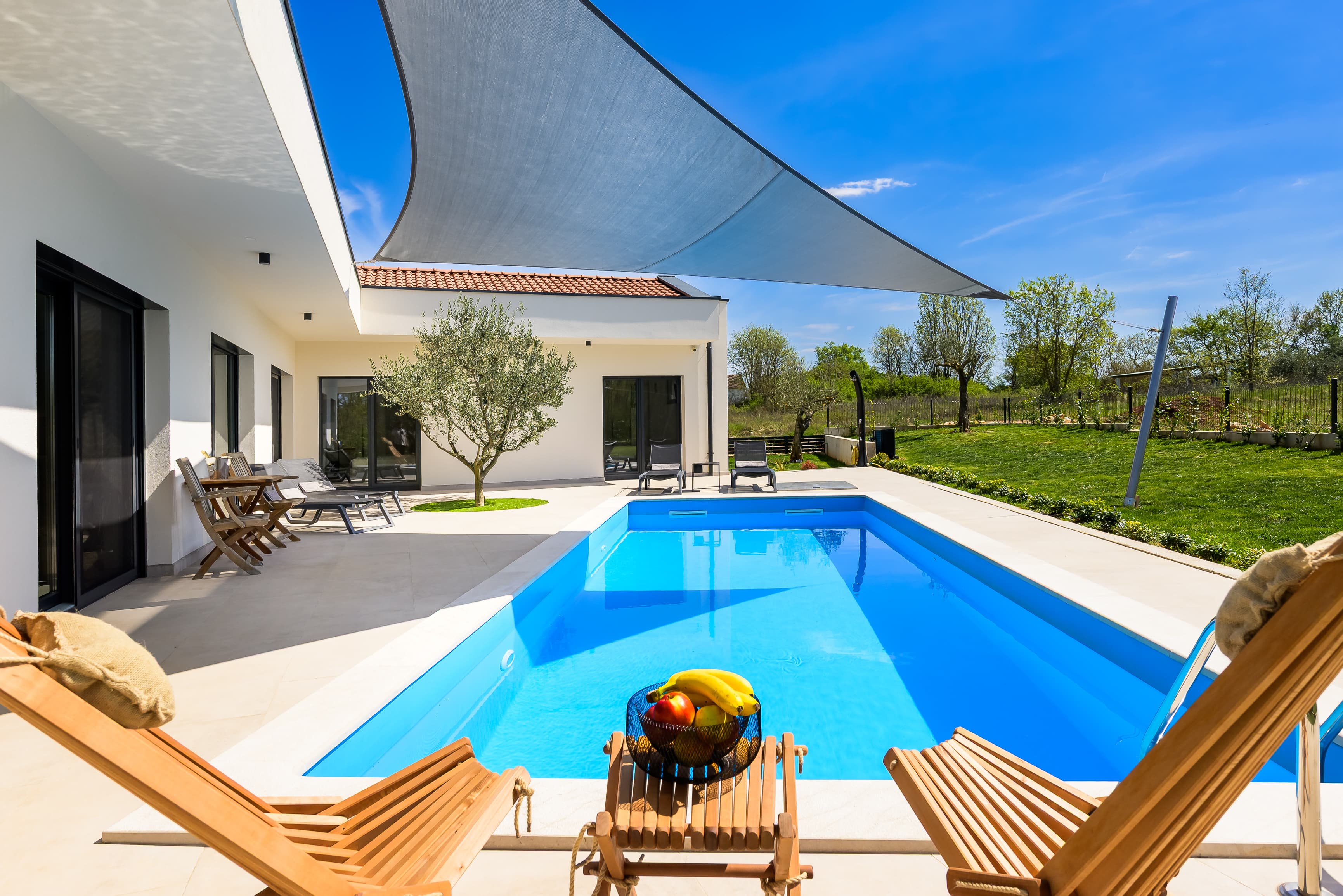 Heated pool from the sun deck